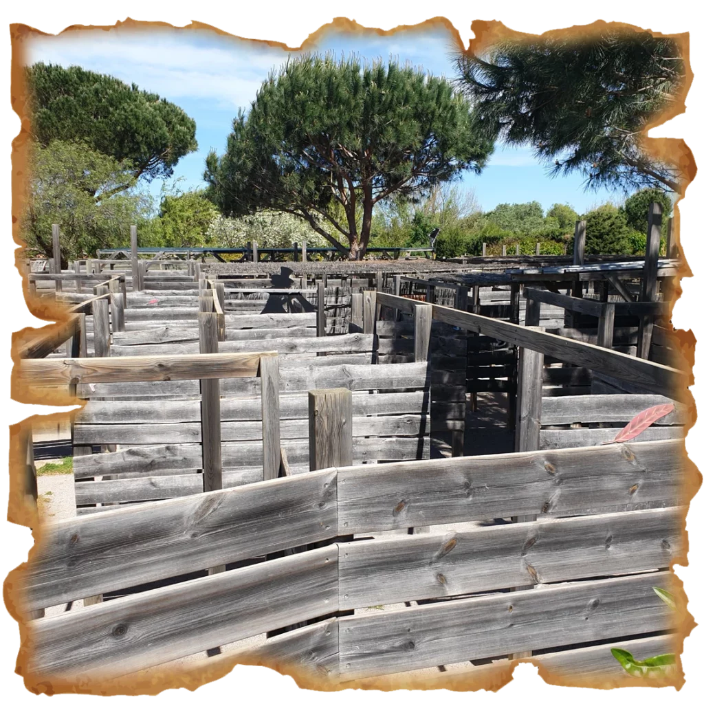 Vue d'ensemble du labyrinthe du parc Fantassia